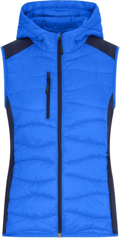 Daiber JN 1327 Dámská strečová fleecová vesta 02.1327 blue/navy - Dámské oblečení vesty