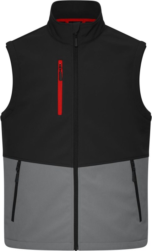 Daiber JN 1888 3-vrstvá softshellová vesta 02.1888 black/metal grey