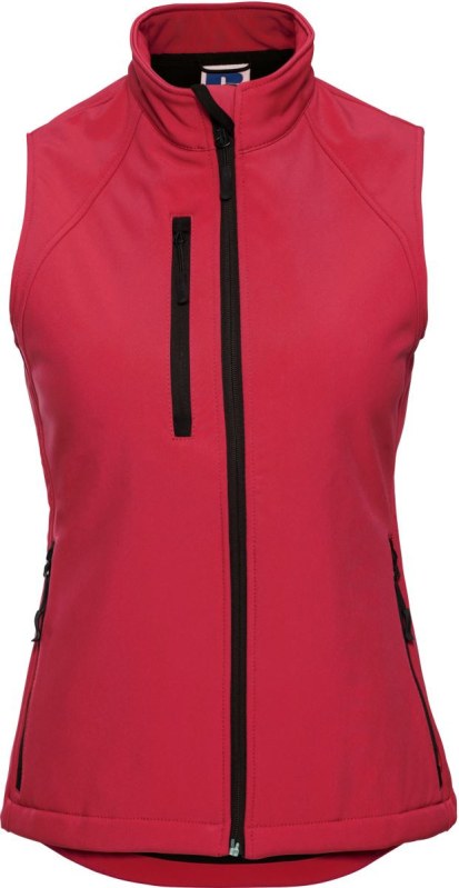Russell Athletic 141F Dámská 3-vrstvá softshellová vesta 10.141F classic red