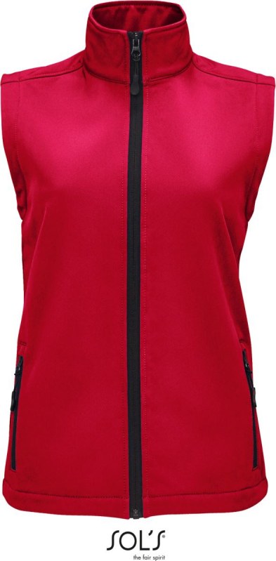 SOL´S Race BW Women Dámská 2-vrstvá softshellová vesta 25.2888 pepper red