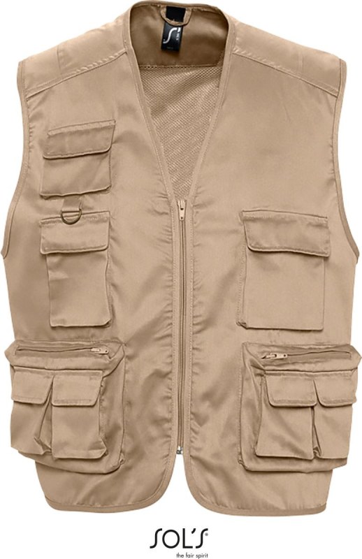 SOL´S Wild Unisex vesta "Safari" 25.3630 rope
