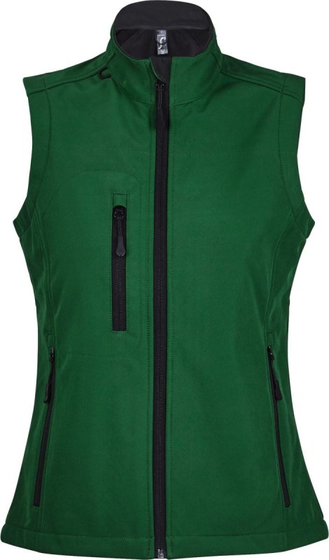 SOL´S Rallye Women Dámská 3-vrstvá softhellová vesta 25.6801 bottle green
