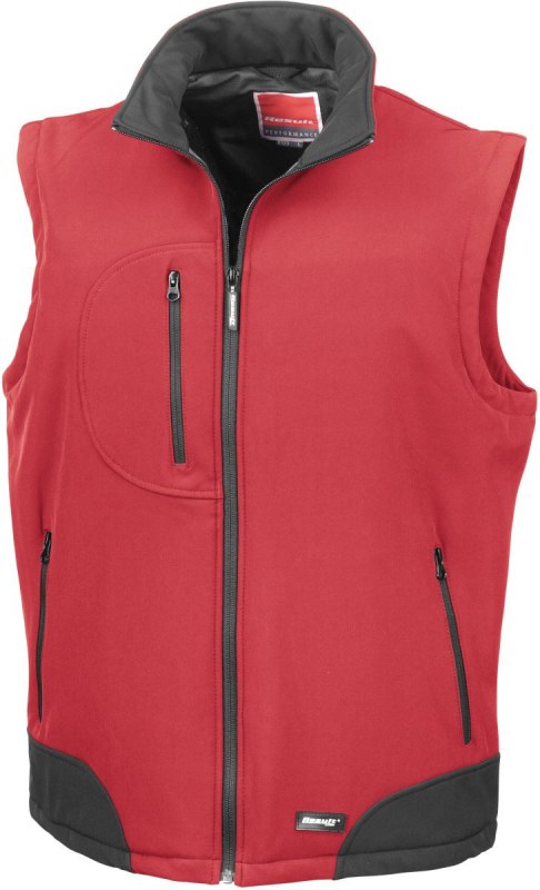 Result R 123X 3-vrstvá softshellová vesta 30.123X red/black - Dámské oblečení vesty