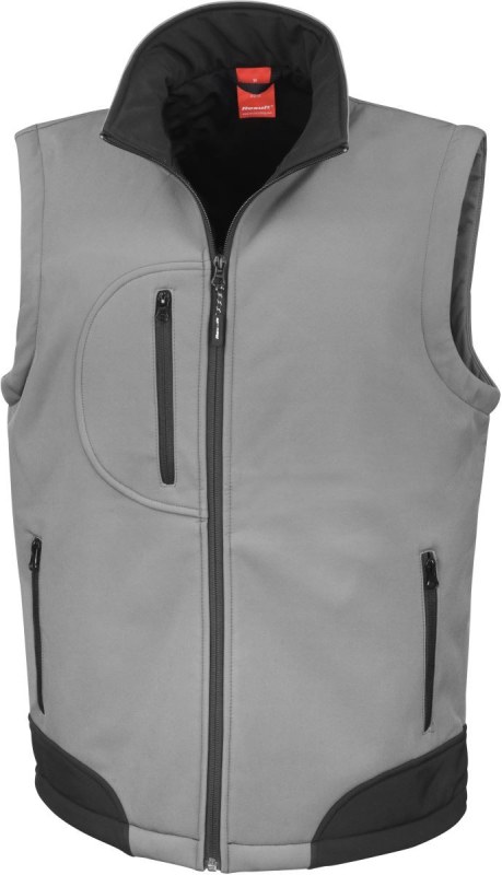 Result R 123X 3-vrstvá softshellová vesta 30.123X workguard grey/black