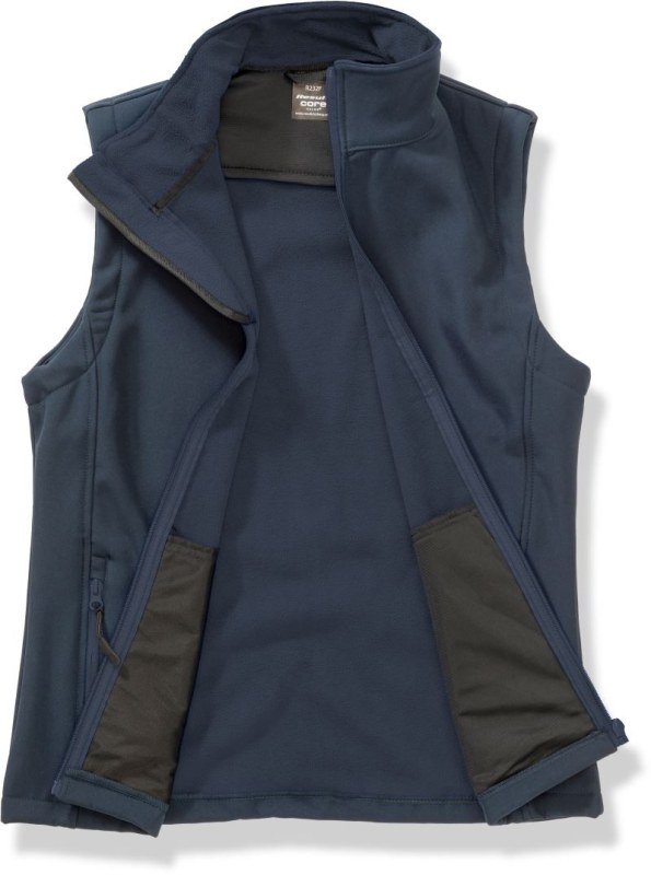 Result R 232F Dámská 2-vrstvá softshell vesta "Printable" 30.232F navy/navy