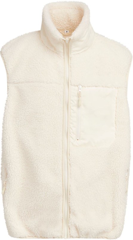 Build your Brand BY 407 Unisex fleeceová vesta "Bonded Sherpa" 56.0407 white sand