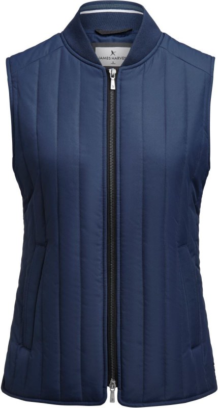 James Harvest Scarsdale Vest Women Dámská prošívaná vesta 62.1058 navy - Dámské oblečení vesty