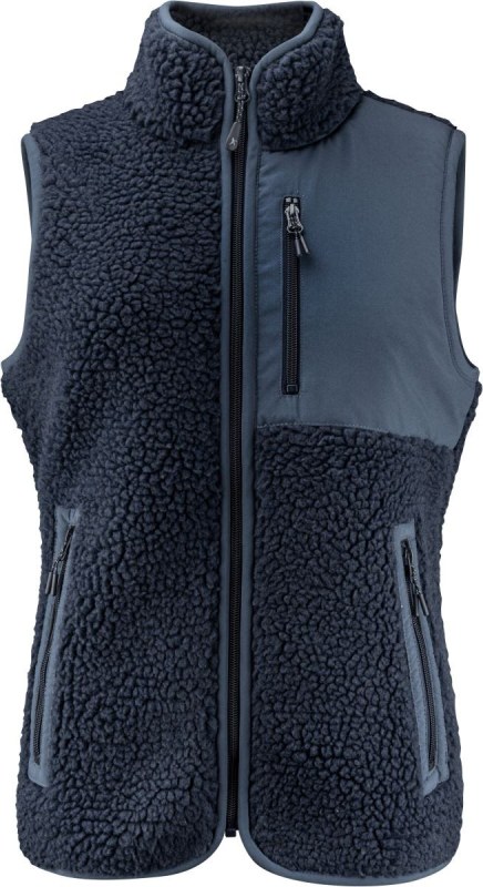 James Harvest Kingsley Fleece Vest Women Dámská fleecová vesta Sherpa "Two-Tone" 62.1505 navy - Dámské oblečení vesty