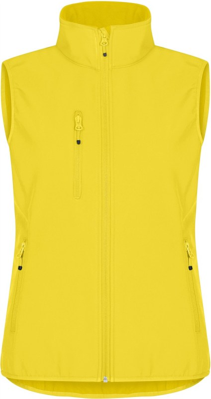 Clique Classic Softshell Vest W Dámská 3-vrstvá softshellová vesta 67.0916 lemon - Dámské oblečení vesty