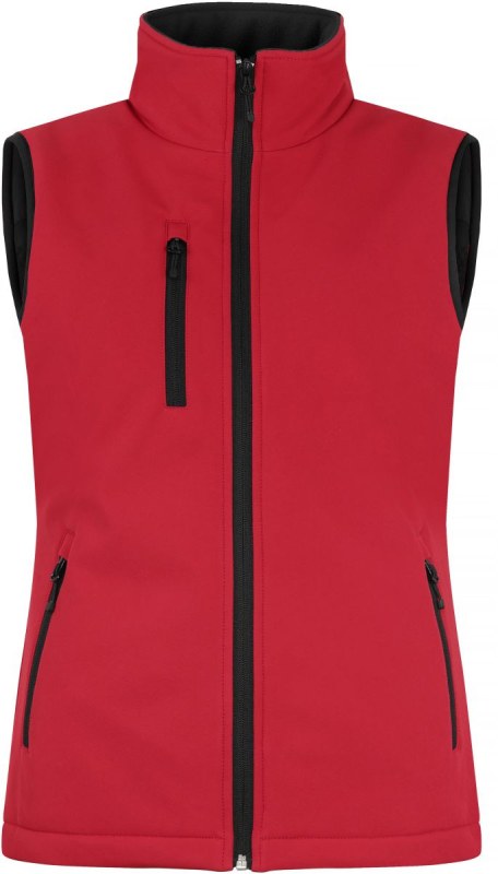 Clique Padded Softshell Vest Women Dámská zateplená softshellová vesta 67.0959 red - Dámské oblečení vesty