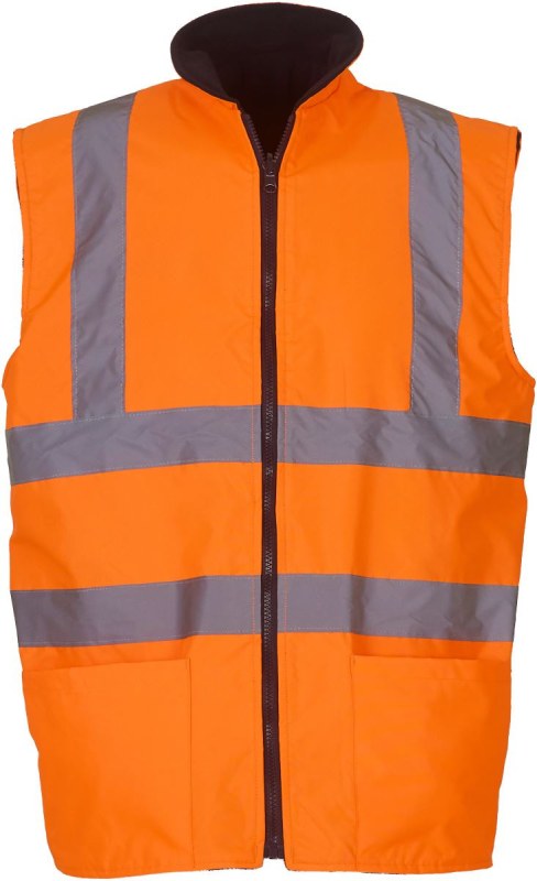 Yoko HV 008F Hi-Vis Oboustranná Fleecová Vesta 79.008F hi vis orange - Dámské oblečení vesty