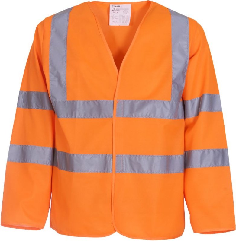 Yoko HVJ 200 Bezpečnostní vesta s&nbsp;dlouhým rukávem 79.J200 hi vis orange - Dámské oblečení vesty