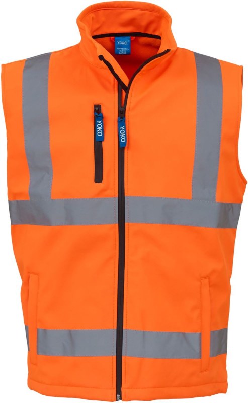 Yoko HV 006 Hi-Vis softshellová vesta 79.V006 hi vis orange - Dámské oblečení vesty