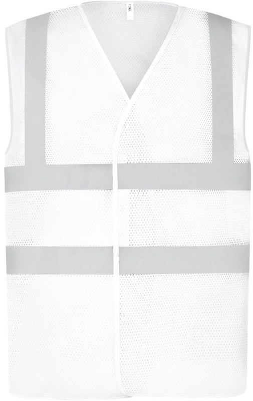 Yoko HVW 120 Hi-Vis síťovaná bezpečnostní vesta 79.W120 white - Dámské oblečení vesty