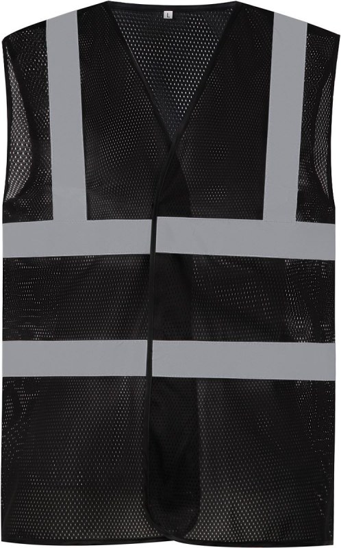 Yoko HVW 120 Hi-Vis síťovaná bezpečnostní vesta 79.W120 black - Dámské oblečení vesty