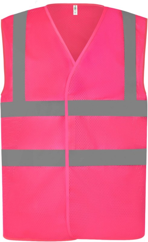 Yoko HVW 120 Hi-Vis síťovaná bezpečnostní vesta 79.W120 pink - Dámské oblečení vesty