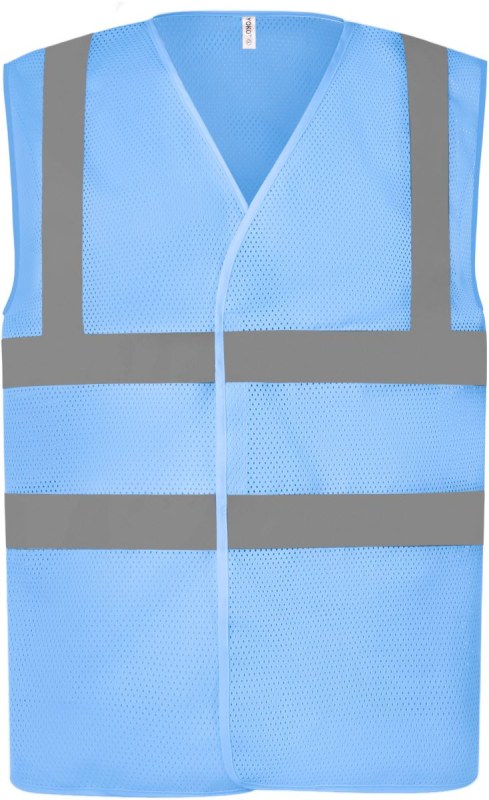 Yoko HVW 120 Hi-Vis síťovaná bezpečnostní vesta 79.W120 sky blue - Dámské oblečení vesty