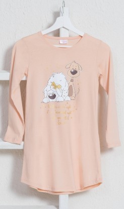 Dětská noční košile s dlouhým rukávem Little dogs - Pyžama a župany Děti Holky Dívčí noční košile Dívčí noční košile s dlouhým rukávem