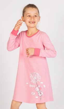 Dětská noční košile s dlouhým rukávem Myš s pampeliškou - Pyžama a župany Děti Holky Dívčí noční košile Dívčí noční košile s dlouhým rukávem
