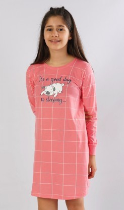 Dětská noční košile s dlouhým rukávem Ospalec - Pyžama a župany Děti Holky Dívčí noční košile Dívčí noční košile s dlouhým rukávem