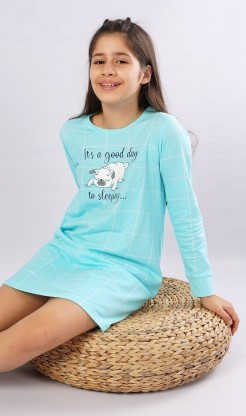 Dětská noční košile s dlouhým rukávem Sleeping day - Pyžama a župany Děti Holky Dívčí noční košile Dívčí noční košile s dlouhým rukávem