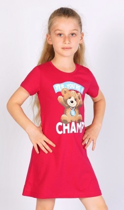 Dětská noční košile s krátkým rukávem Méďa - Pyžama a župany Děti Holky Dívčí noční košile Dívčí noční košile s krátkým rukávem