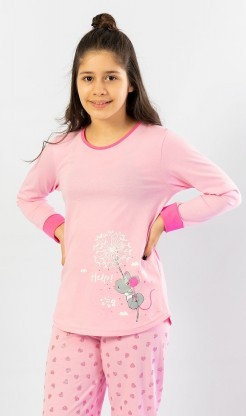 Dětské pyžamo dlouhé Malá myška - Pyžama a župany Děti Holky Dívčí pyžama Dívčí pyžama s dlouhým rukávem