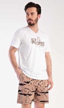 Pánské pyžamo šortky Explore - Pyžama a župany Muži Pánská pyžama Pánská pyžama šortky