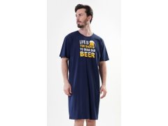 Pánská noční košile s krátkým rukávem Life is beer 5530539