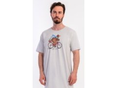 Pánská noční košile s&nbsp;krátkým rukávem Méďa na kole 7295058