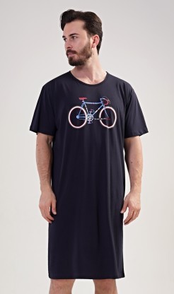 Pánská noční košile s krátkým rukávem Bike - Pyžama a župany Muži Pánské noční košile