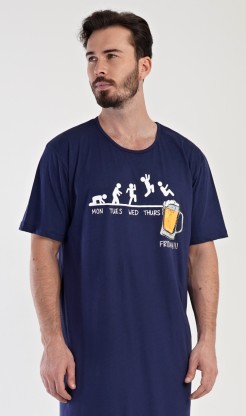 Pánská noční košile s krátkým rukávem Filip - Pyžama a župany Muži Pánské noční košile