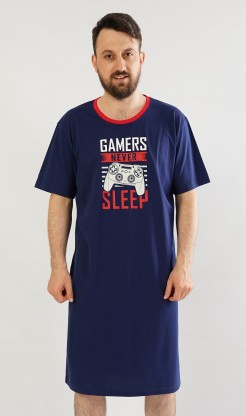Pánská noční košile s krátkým rukávem Hra - Pyžama a župany Ostatní Noční košile