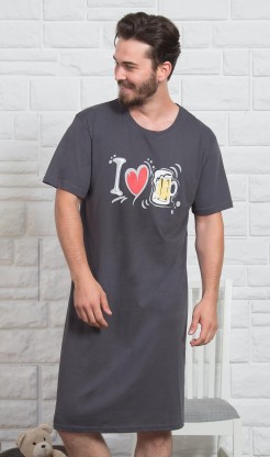 Pánská noční košile s krátkým rukávem I love beer - Pyžama a župany Ostatní Noční košile