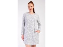 Dámské domácí šaty s&nbsp;dlouhým rukávem Flowers