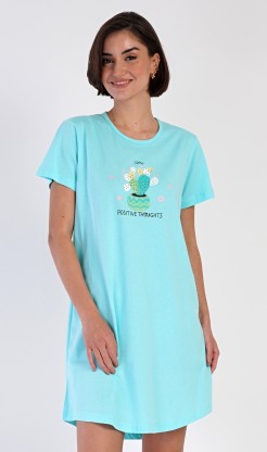 Dámská noční košile s krátkým rukávem Kaktus - Pyžama a župany Ženy Dámské noční košile Dámské noční košile s krátkým rukávem