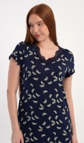 Dámská noční košile s&nbsp;krátkým rukávem Motýlci - Pyžama a&nbsp;župany Ženy Dámské noční košile Dámské noční košile s&nbsp;krátkým rukávem