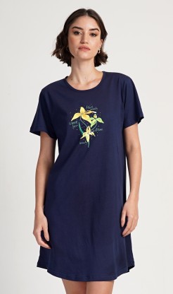 Dámská noční košile s krátkým rukávem Paula - Pyžama a župany Ženy Dámské noční košile Dámské noční košile s krátkým rukávem