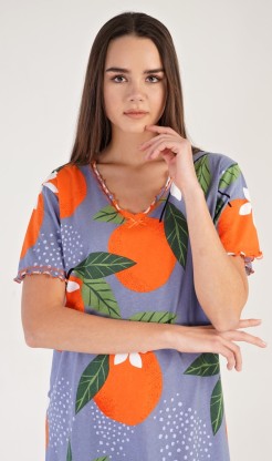 Dámská noční košile s krátkým rukávem Pomeranče - Pyžama a župany Ženy Dámské noční košile Dámské noční košile s krátkým rukávem