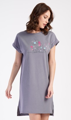 Dámská noční košile s krátkým rukávem Zuzana - Pyžama a župany Ženy Dámské noční košile Dámské noční košile s krátkým rukávem
