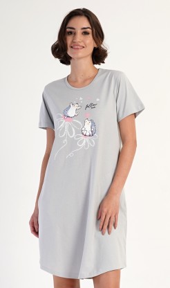 Dámské domácí šaty s krátkým rukávem Ježci - Pyžama a župany Ženy Dámské noční košile Dámské noční košile s krátkým rukávem