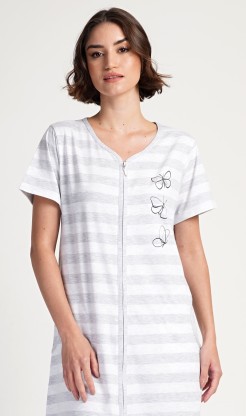 Dámské domácí šaty s krátkým rukávem Sára - Pyžama a župany Ženy Dámské noční košile Dámské noční košile s krátkým rukávem