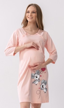 Dámská noční košile mateřská Koaly - Pyžama a župany Ženy Dámské noční košile Kojící noční košile Kojící noční košile s krátkým rukávem