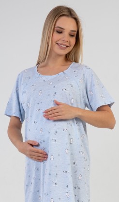 Dámská noční košile mateřská Winter - Pyžama a župany Ženy Dámské noční košile Kojící noční košile Kojící noční košile s krátkým rukávem