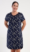 Dámská noční košile s&nbsp;krátkým rukávem Butterflies - Pyžama a&nbsp;župany Ženy Dámské noční košile Nadměrné dámské noční košile