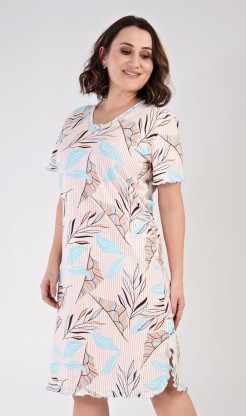 Dámská noční košile s&nbsp;krátkým rukávem Edita - Pyžama a&nbsp;župany Ženy Dámské noční košile Nadměrné dámské noční košile