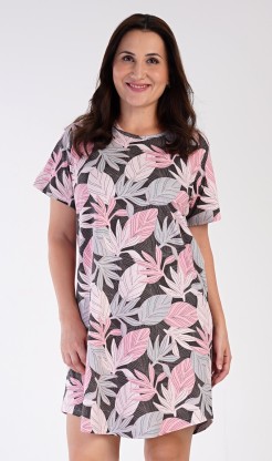 Dámská noční košile s&nbsp;krátkým rukávem Evita - Pyžama a&nbsp;župany Ženy Dámské noční košile Nadměrné dámské noční košile