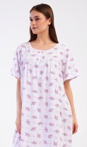 Dámská noční košile s&nbsp;krátkým rukávem Vanda - Pyžama a&nbsp;župany Ženy Dámské noční košile Nadměrné dámské noční košile