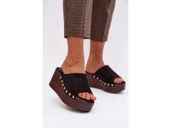 Bota na klínech dm487 černo-zlaté - step in style