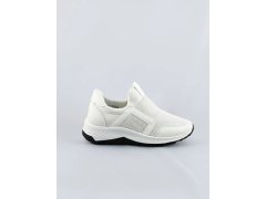 Bílé dámské boty slip-on (C1003)
